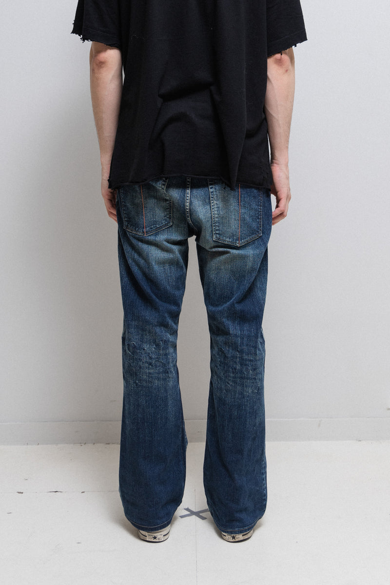 パンツ LGB S/WOLF Waxed Distressed Denim Pants If Six Was Nine × Le Grande Bleu (L.G.B.) L.G.B s-wolf