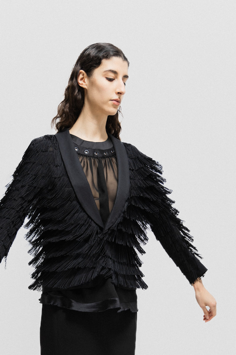 極美品24SS Theory AIRY COTTON SHEER BOMBER Under The Sun Cotton Jacquard Bomber Jacket by Hayley