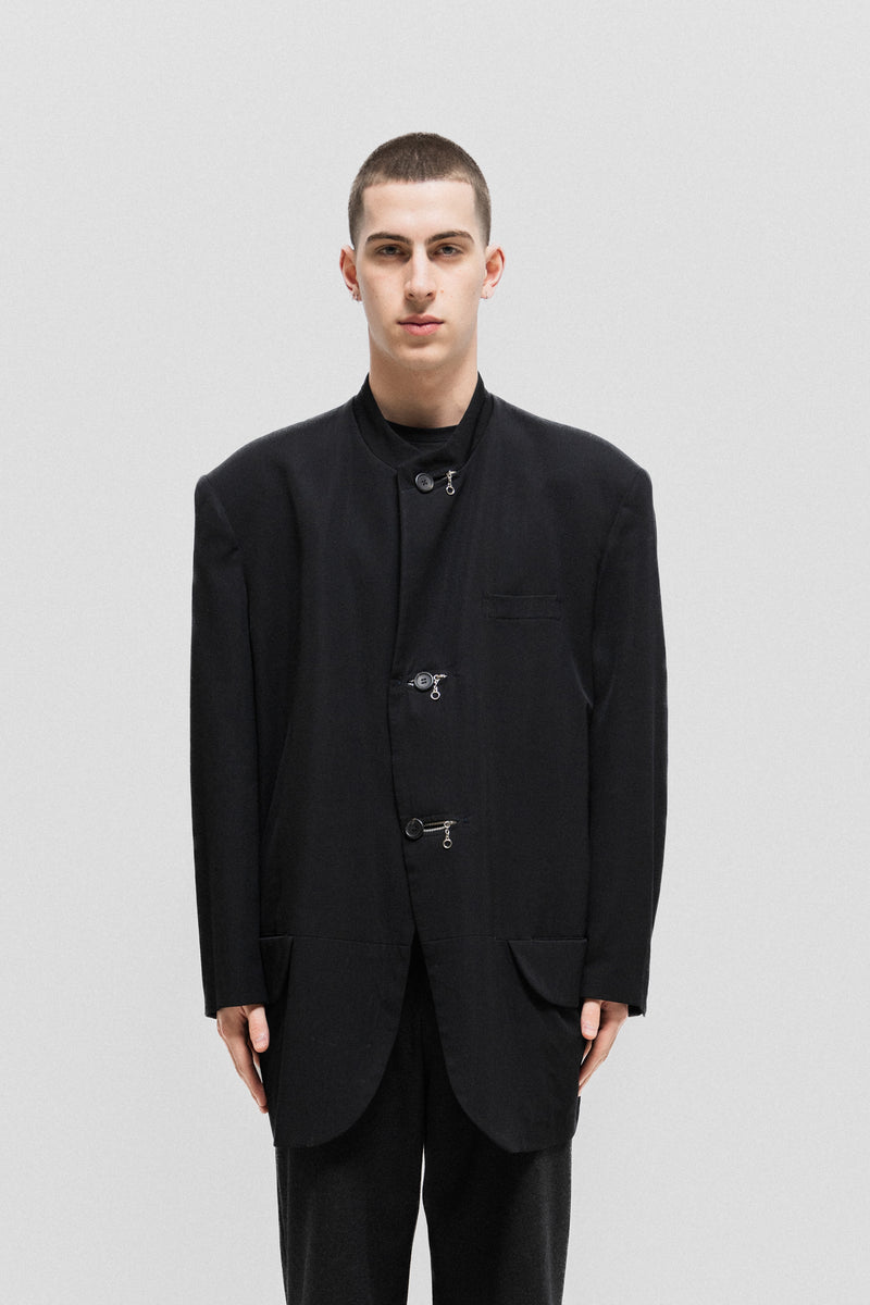 YOHJI YAMAMOTO POUR HOMME - FW86-87 Gabardine jacket with zipped