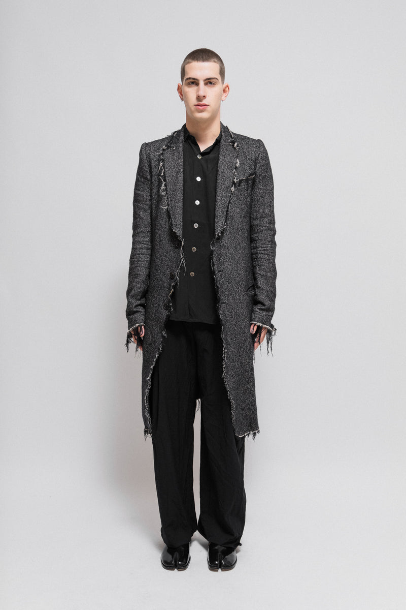 L.G.B - Long coat with frayed edges – L'OBSCUR