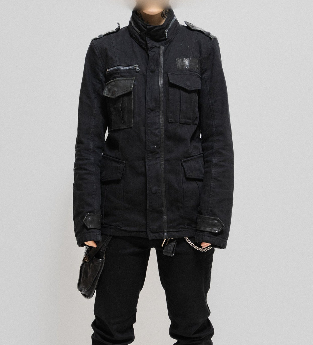 ジャケット・アウター ISAMUKATAYAMA BACKLASH - M-65 Jacket ISAMU KATAYAMA BACKLASH - M-65 Field jacket with leather details