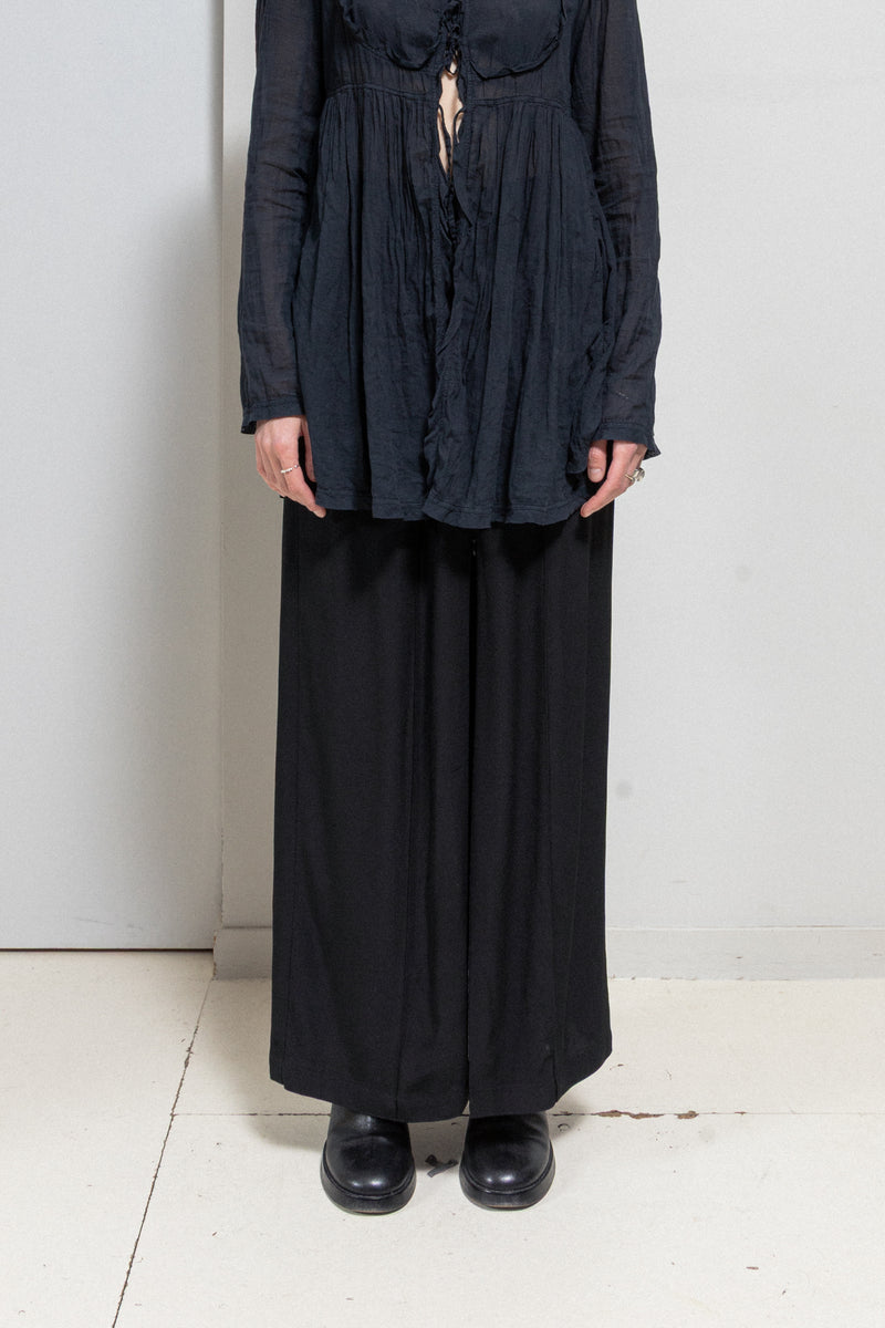 ANN DEMEULEMEESTER - Early 90's Long pocket skirt with front and