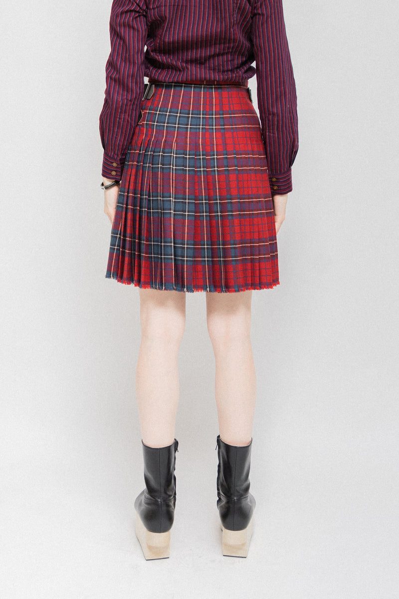 ミニスカート VIVIENNE WESTWOOD Women Mini Skirts 1K01001A W013L P410 RED VIVIENNE WESTWOOD - RED LABEL Plaid mini kilt – L'OBSCUR