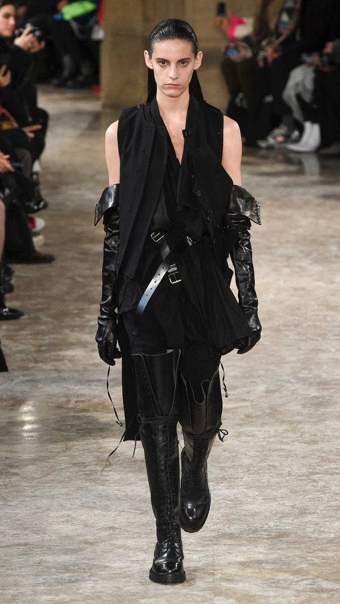 ANN DEMEULEMEESTER - FW18 Leather triple corset belt (runway) – L