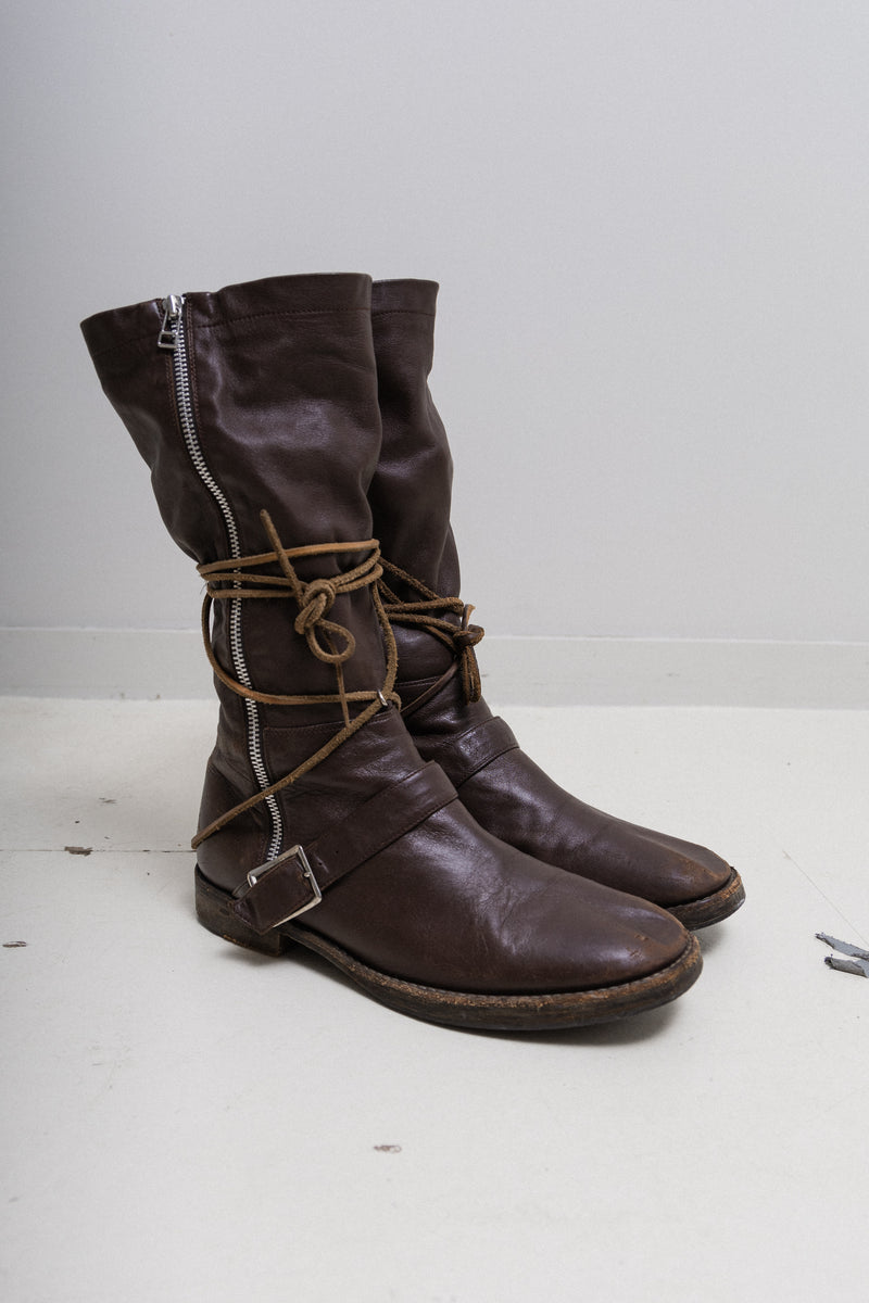 UNDERCOVER - FW05 « Arts and Crafts » High leather boots with