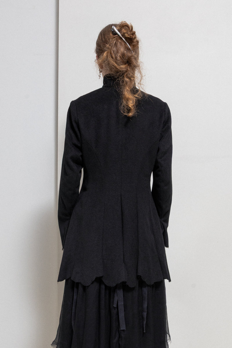 ELENA DAWSON - Wool and alpaca coat with cotton lining and falling