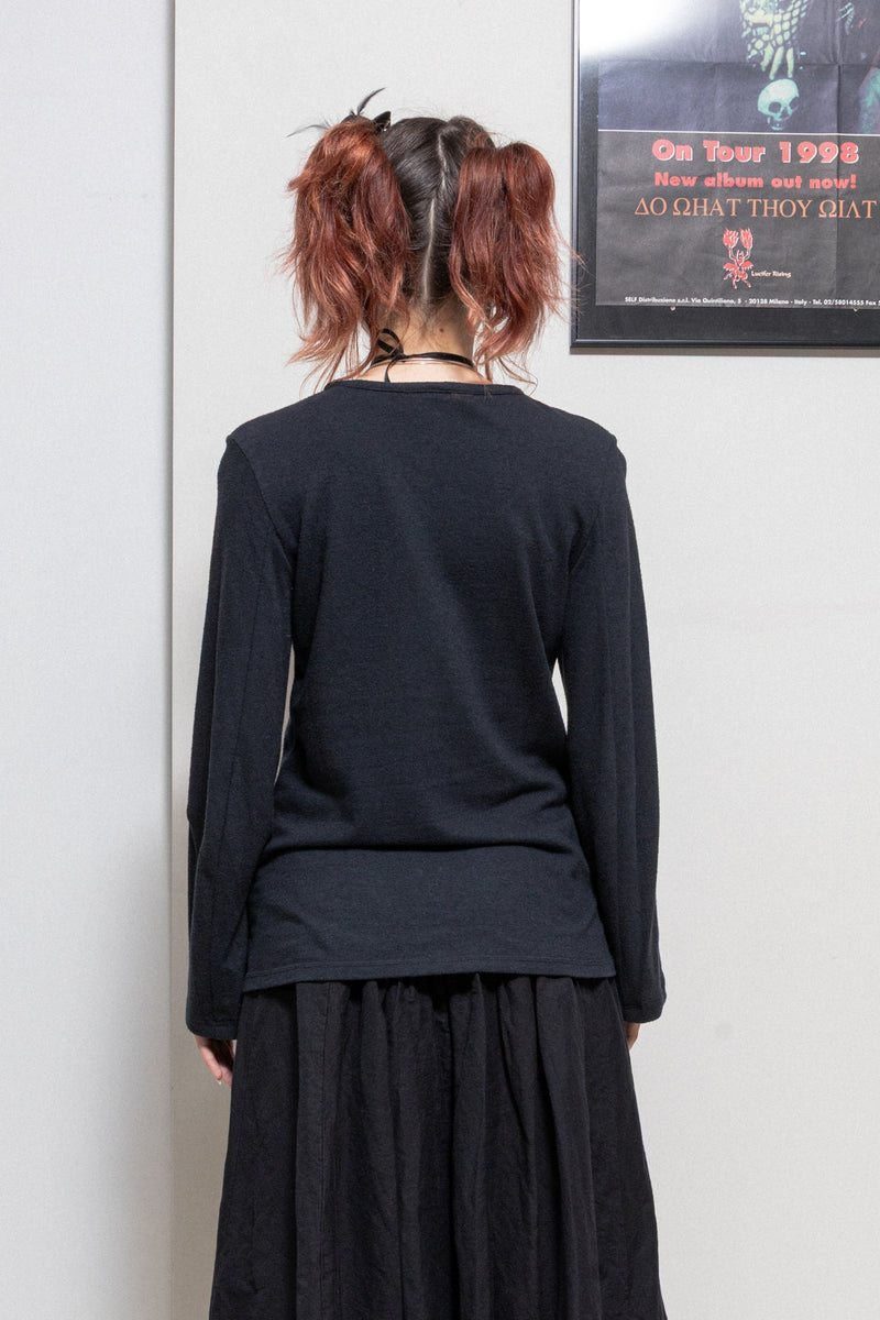 ANN DEMEULEMEESTER - FW99/00 Cotton light sweater with sleeve