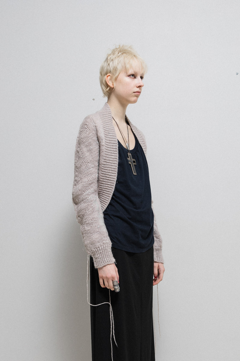 ANN DEMEULEMEESTER - SS06 Cashmere cropped cardigan with