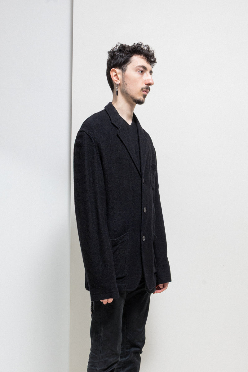 ANN DEMEULEMEESTER - Wool jacket with loose pockets – L'OBSCUR