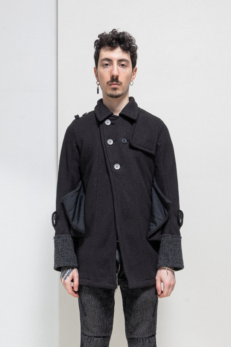 UNDERCOVER - FW96 « Wire » Textured coat with flap panels and