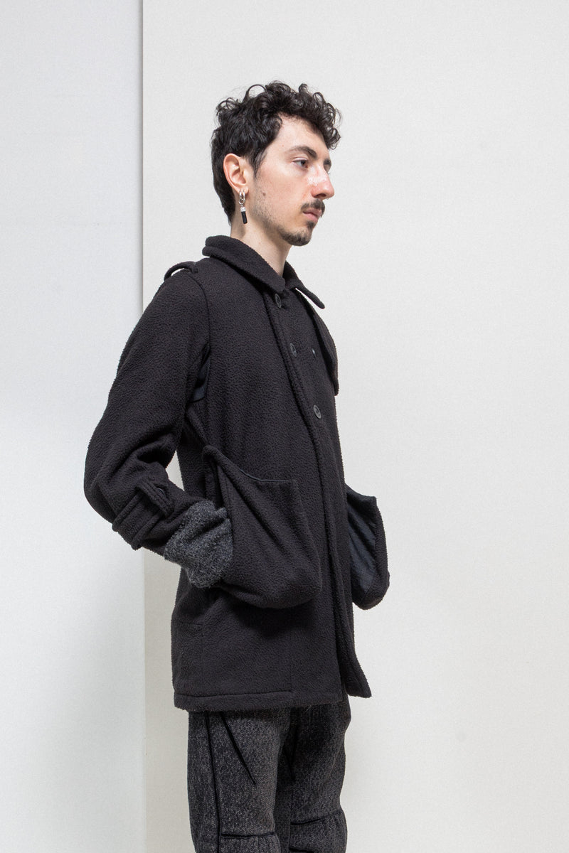 UNDERCOVER - FW96 « Wire » Textured coat with flap panels and