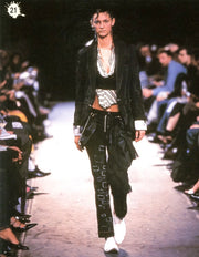 UNDERCOVER - SS03 "SCAB" Slim pants with embellishment details and flap pockets (runway)