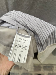 (New Arrival) RICK OWENS - FW09 « CRUST » Ash grey cashmere and silk sweater with lamb leather panels