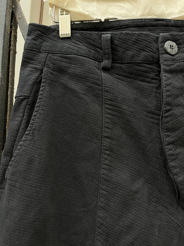 (New Arrival) MARC POINT - Textured cotton pants with wooden button
