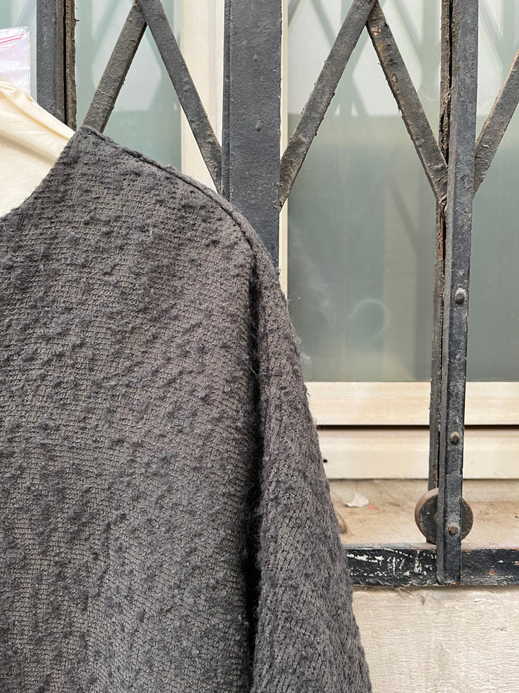 (New Arrival) DAMIR DOMA - Wool blend textured cocoon jacket