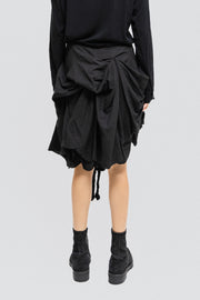 ANN DEMEULEMEESTER - FW05 Ruched skirt with braided straps
