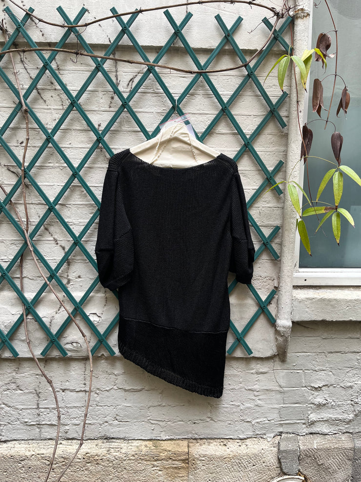 (New Arrival) COMME DES GARÇONS - 1992 Asymmetric knitted rayon sweater