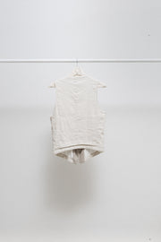 ISAMU KATAYAMA BACKLASH - Linen blend vest with poem lining