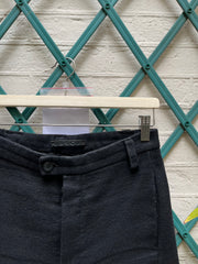 (New Arrival) OBSCUR - Linen and wool blend pants with spiral frayed seam
