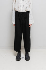 YOHJI YAMAMOTO B - Wide coton pants with zipper details