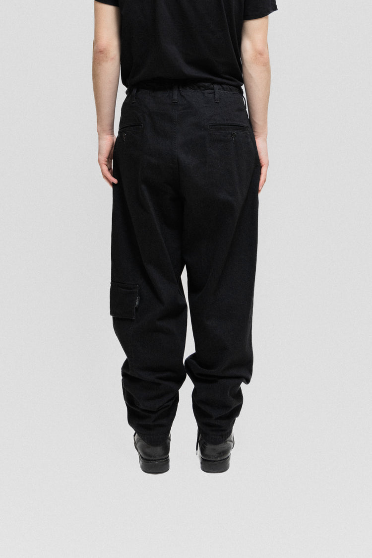 YOHJI YAMAMOTO BLACK SCANDAL - FW22 Wide cotton pants with