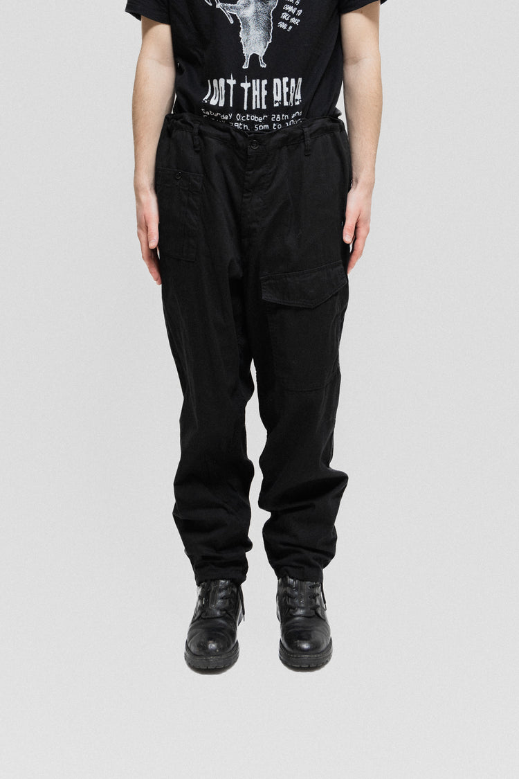 YOHJI YAMAMOTO BLACK SCANDAL - FW15 Wide cotton pants with