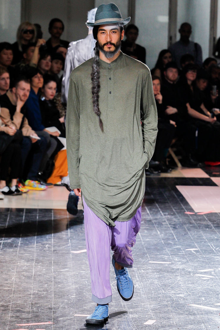 (Pre Sale) YOHJI YAMAMOTO POUR HOMME - SS14 Long cotton tunic with collar buttoning and pockets (runway)