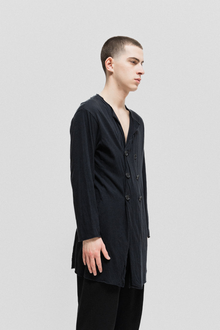 YOHJI YAMAMOTO POUR HOMME - SS12 Long cotton cardigan with double