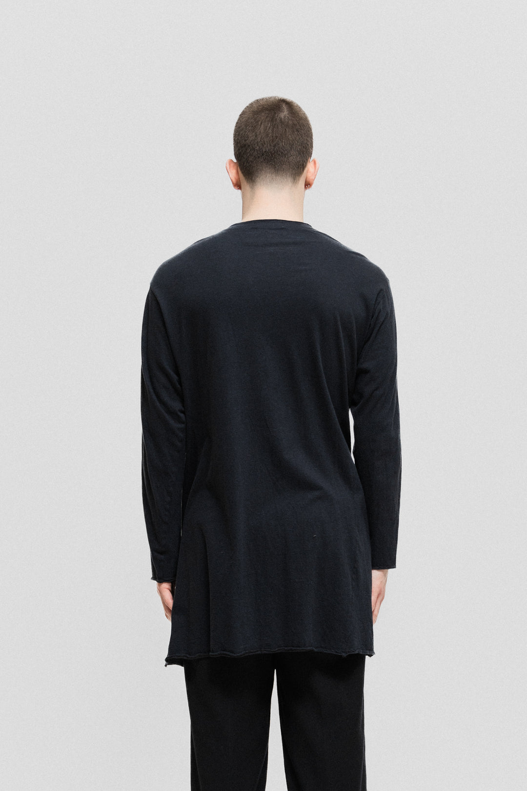 YOHJI YAMAMOTO POUR HOMME - SS12 Long cotton cardigan with double