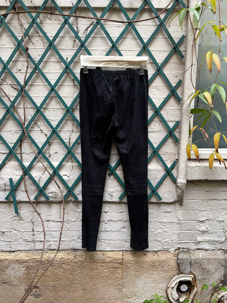 (New Arrival) ANN DEMEULEMEESTER - Stretch leather slim pants