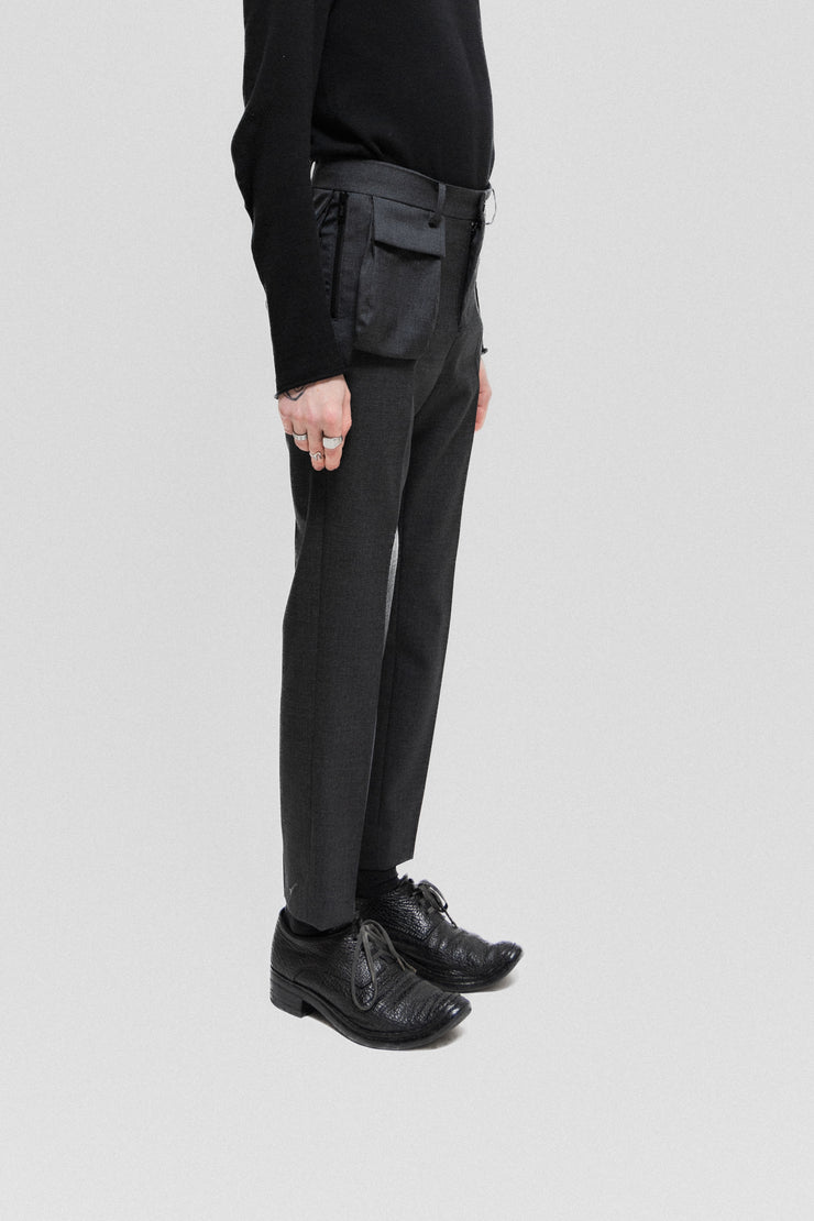 UNDERCOVER - SS23 "The dark side of the bright side" Wool pants with pocket details (runway)