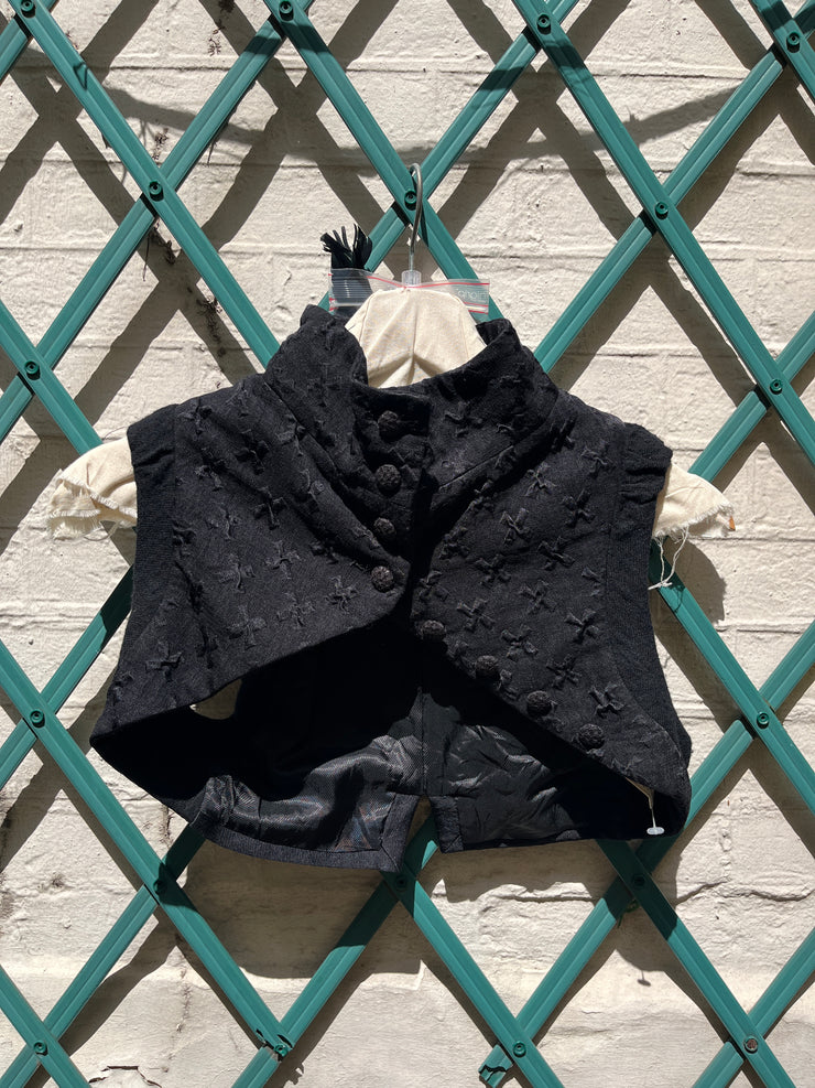 (Kountry Club) ANN DEMEULEMEESTER - FW09 Cropped bolero with embossed cross pattern (sample)