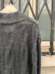 (New Arrival) UNDERCOVER - FW05 "Arts and Crafts" Mohair wool blend braided sweater