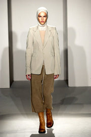 (New Arrival) RICK OWENS - FW02 "SPARROWS" Wool blend costume jacket with padded shoulders (runway)