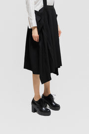 JUNYA WATANABE - SS16 Wide pleated skirt with suspenders
