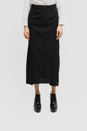 JUNYA WATANABE - SS93 Long pinstripe skirt with asymmetric seams