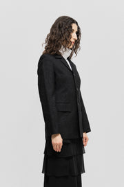 COMME DES GARCONS TRICOT - FW95 3B Wool blazer jacket with glittery pinstripe