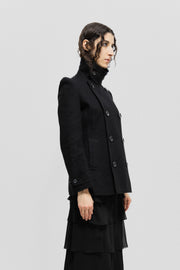 JUNYA WATANABE - FW09 Double breasted wool coat with cigarette shoulders