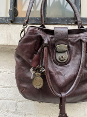 (New Arrival) CHRISTIAN PEAU - Goat skin bag with charms and lock