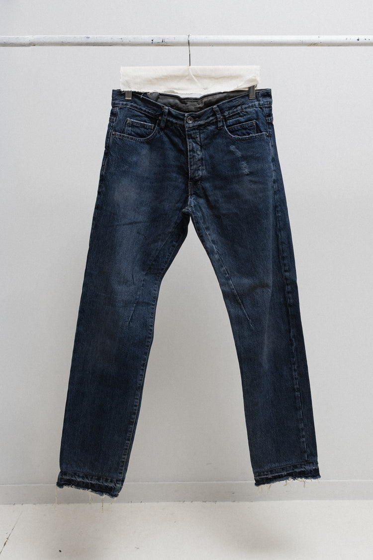 Rick Owens DRKSHDW Detroit cut デニム RICK OWENS DRKSHDW - FW06 Washed blue Detroit cut denim – L'OBSCUR