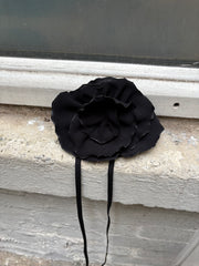 UDO EDLING - Black rose accessory with long straps