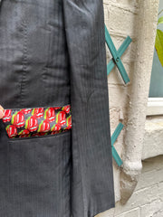(New Arrival) COMME DES GARÇONS HOMME PLUS - SS06 « Rip&Tongue » Wool blend jacket with Rolling Stone’s logo lining