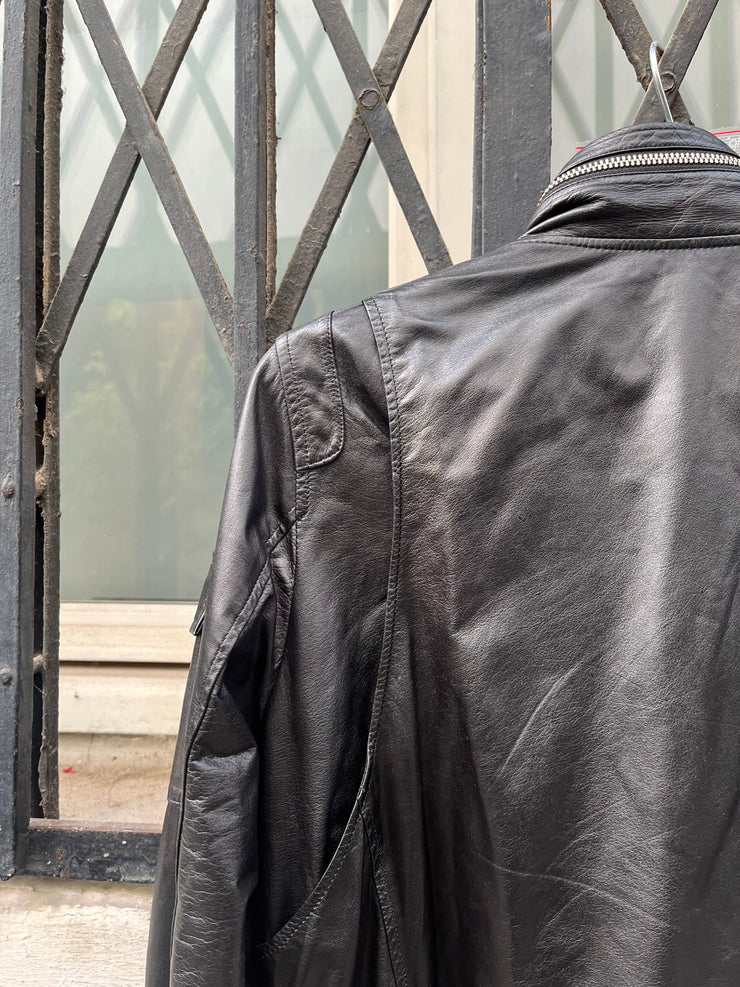 (New Arrival) UNDERCOVER - SS07 « Purple » Lightweight cow leather jacket with zippers and pocket details