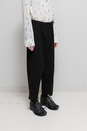 YOHJI YAMAMOTO B - Wide coton pants with zipper details