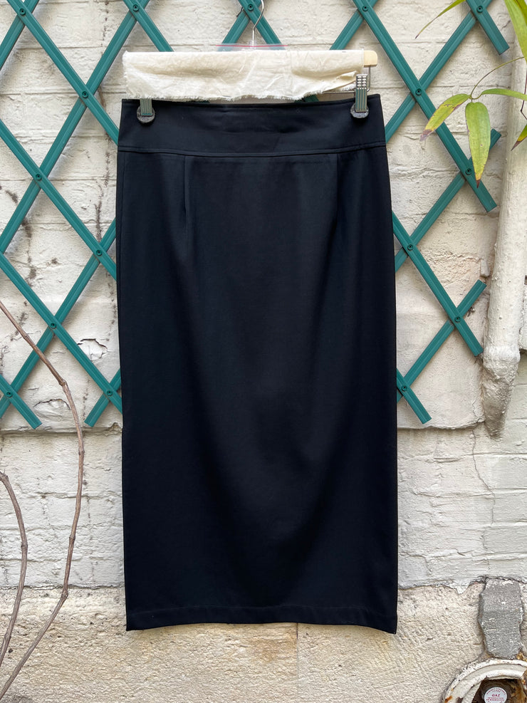 (New Arrival) YOHJI YAMAMOTO Y’S - Gabardine wool skirt with slit detail