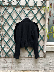 (New Arrival) COMME DES GARÇONS - FW05 « Broken Bride » Wool velvet cropped jacket with sheer panels