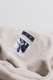 RICK OWENS DRKSHDW - Pearl grey sweater with raw cut sleeves