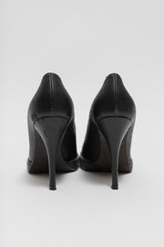 RICK OWENS - Early 2000's Brushed leather pumps with signature sole