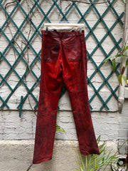 (Pre Sale) ANN DEMEULEMEESTER - FW01 Red painted leather pants