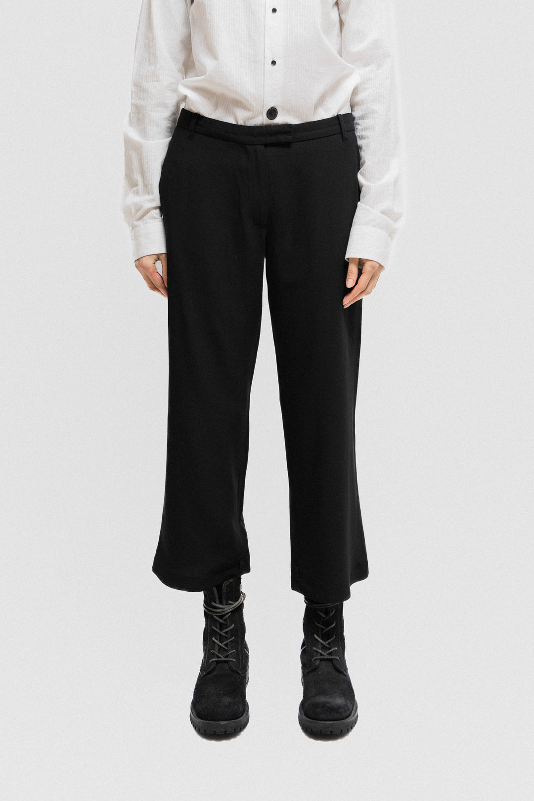 ANN DEMEULEMEESTER - Lightweight wide wool pants (late 90's ANN DEMEULEMEESTER - Lightweight wide wool pants (late 90's